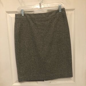 J.Crew Grey Wool Pencil Skirt sz 4
